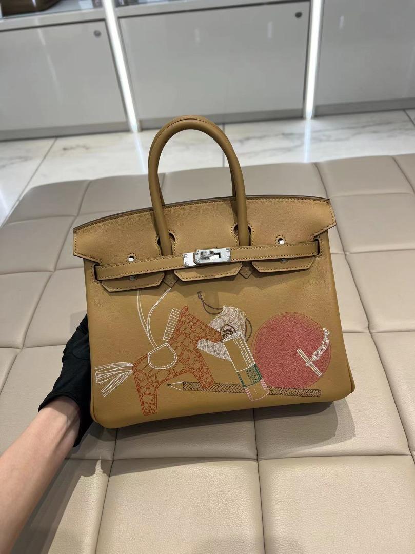 Hermès Birkin 25 Limited Edition 2021 In And Out Swift Biscuit PHW ○  Labellov ○ Buy and Sell Authentic Luxury