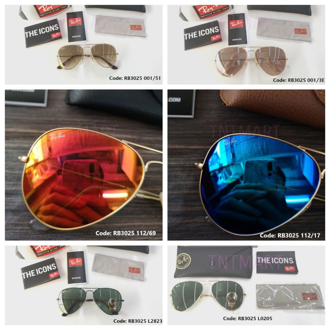 Iconic Rayban Rb3025 Aviator Large Metal Inspired Tom Cruise Series Unisex Sunglasses Tom Gun 