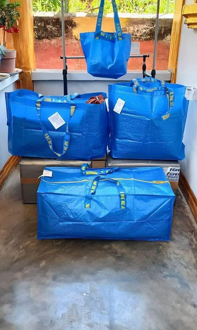 IKEA blue bag 76L, Furniture & Home Living, Home Improvement &  Organisation, Storage Boxes & Baskets on Carousell