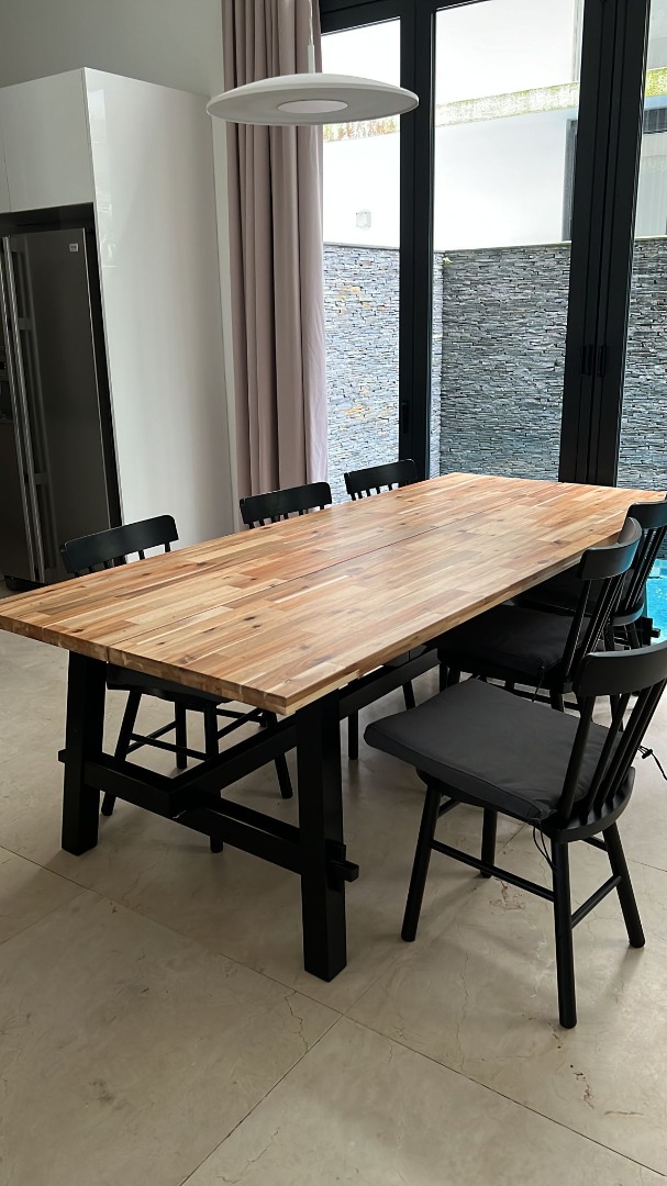 IKEA SKOGSTA Big Dining Table, Furniture & Home Living, Furniture ...