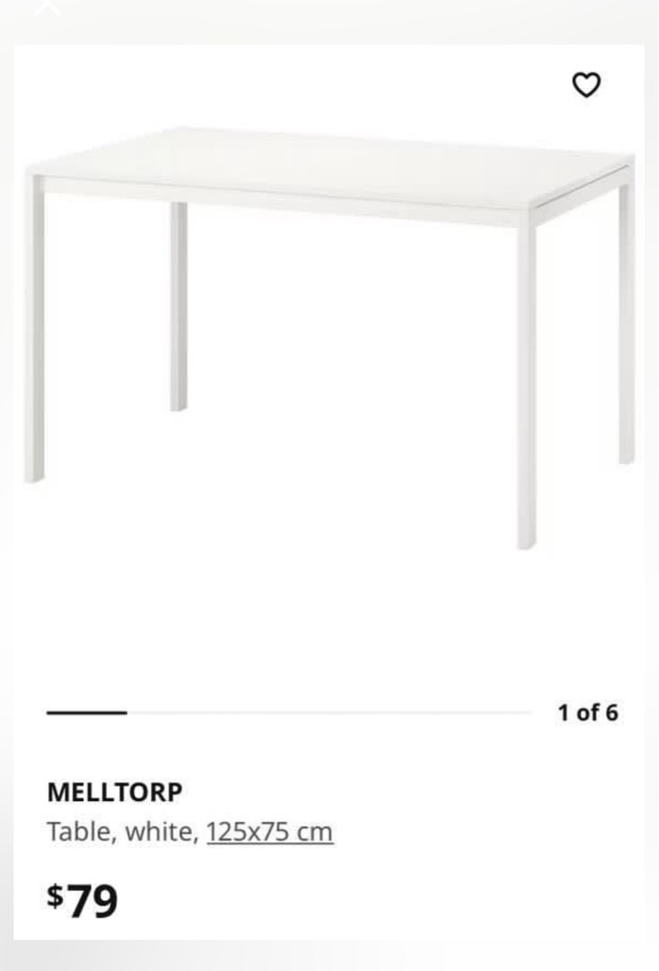 IKEA TABLE MELLTORP TABLE, Furniture & Home Living, Furniture, Tables