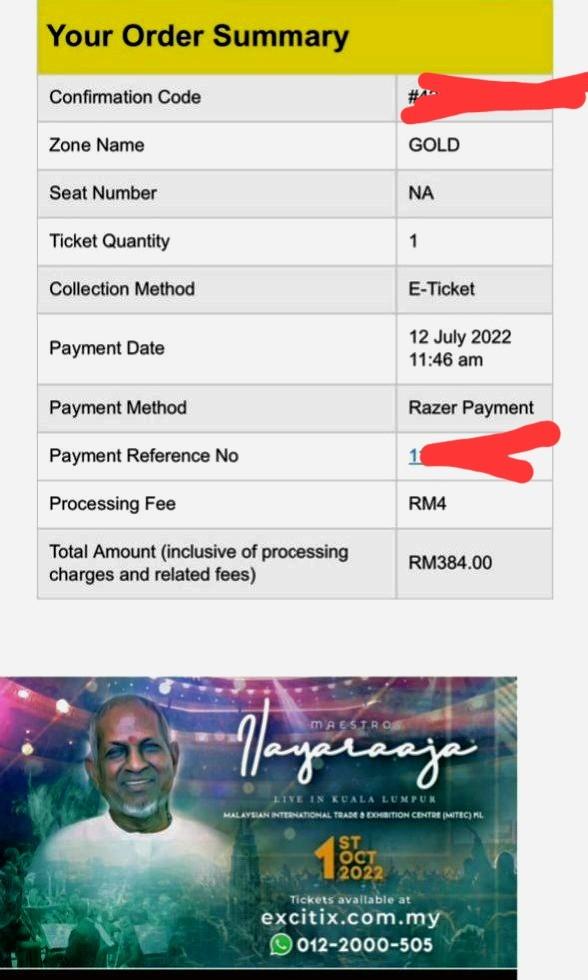 ILAYARAJA CONCERT TICKET, Tickets & Vouchers, Event Tickets on Carousell