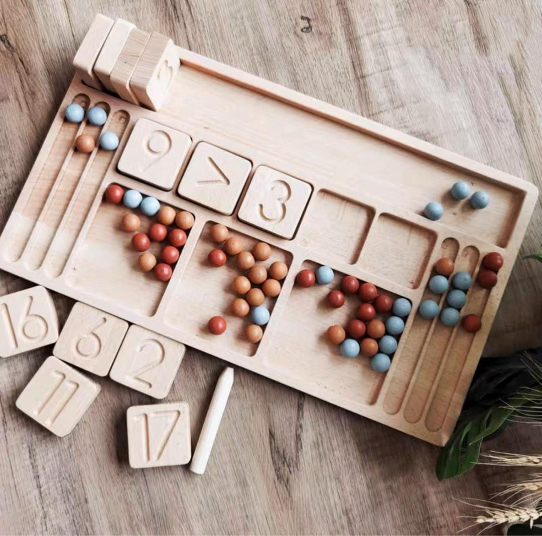INS - Open Learning Math Calculation Organic Wooden Toys, Babies & Kids,  Baby Nursery & Kids Furniture, Cots & Cribs on Carousell