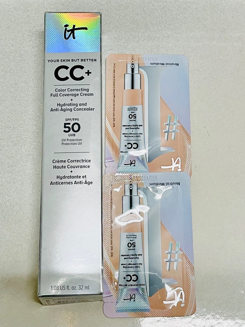 IT Cosmetics CC+ Cream with SPF 50+ (32ml), Beauty & Personal Care, Face,  Makeup on Carousell