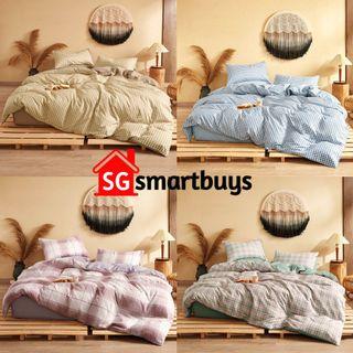 Japanese Style 4-in-1 Bedsheet Quilt Cover Set (INSTOCKS)