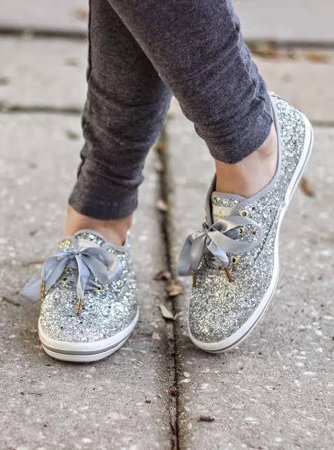 Kate Spade x Keds Silver Glitter Lace Up Sneakers Shoes Size 5 US, Women's  Fashion, Footwear, Sneakers on Carousell