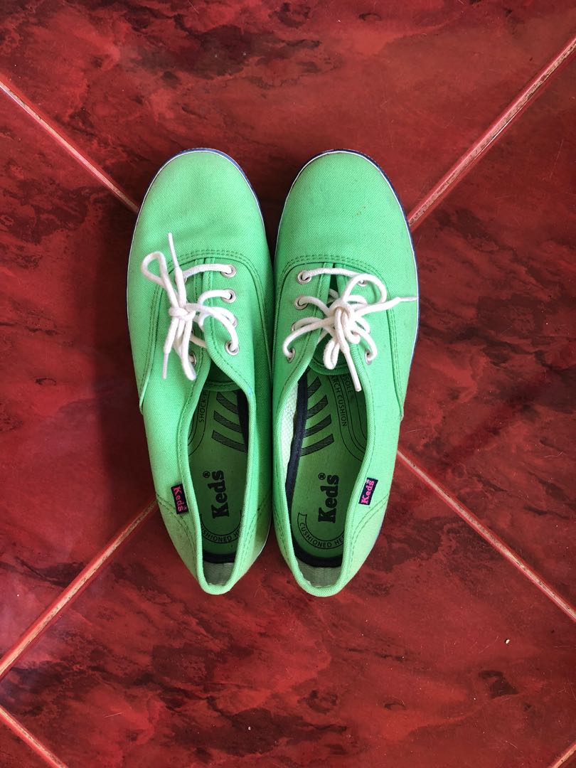 KEDS Lime Green cushioned insoles sneakers, Women's Fashion, Footwear, Sneakers on Carousell