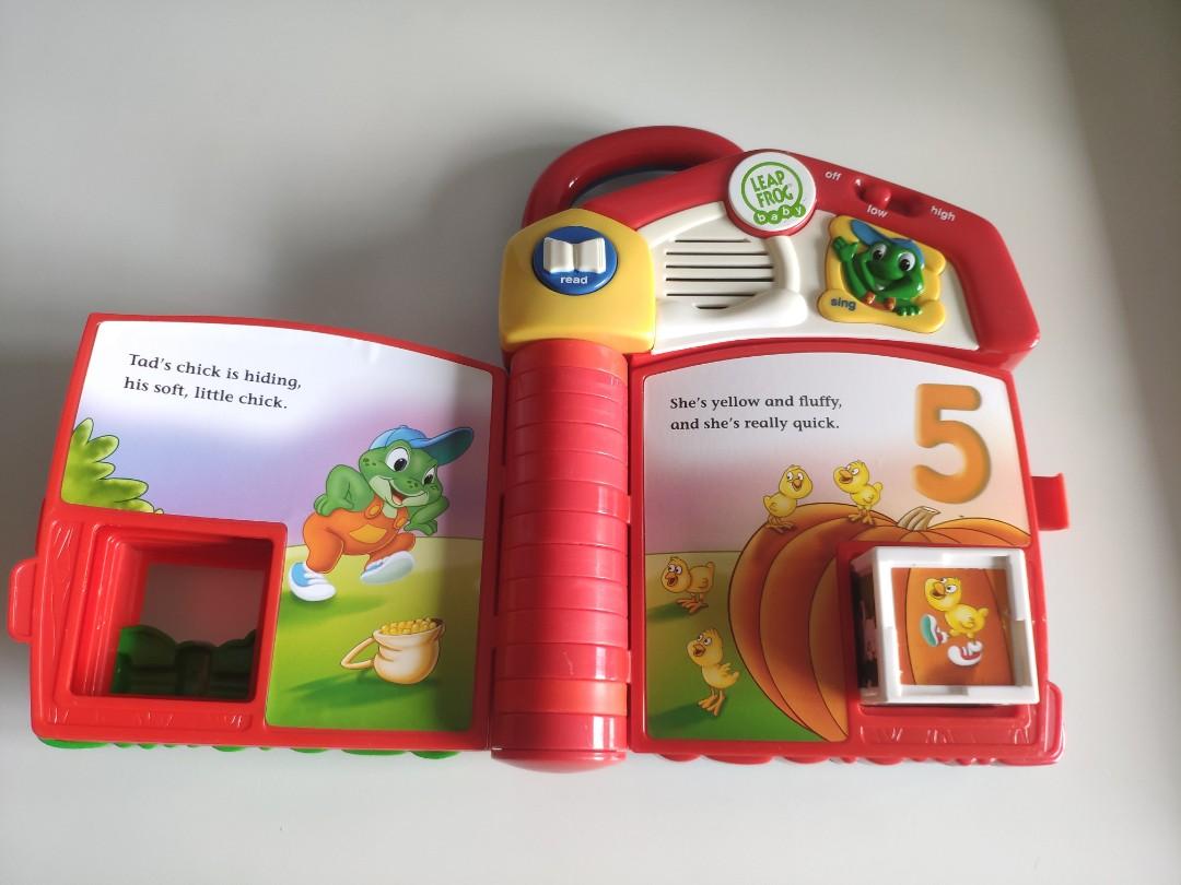 LeapFrog Tad's Counting Farm Electronic Book Smart Block Animal Sounds