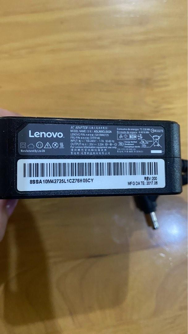 Lenovo Ideapad Laptop Charger (Category: Chargers) located in Makati City. Submitted by sellonlineph (Listing ID 1187670855, Image 2). Description: Last 1 charger. Input: 100-240V ~ 1.7A 50-60Hz Output: 20V,,, 3.25A .
