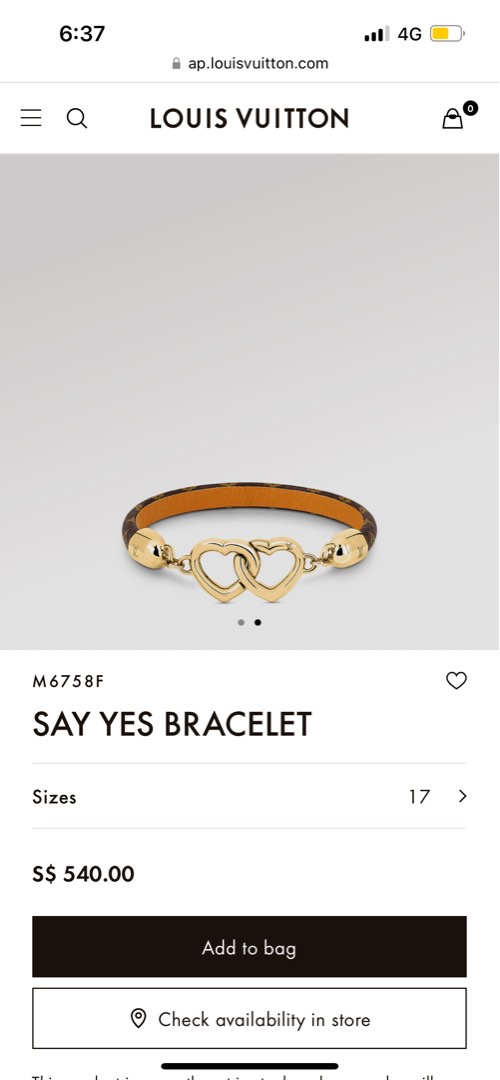 NXN.IND - LV Say Yes Bracelet/Gelang LV Say Yes
