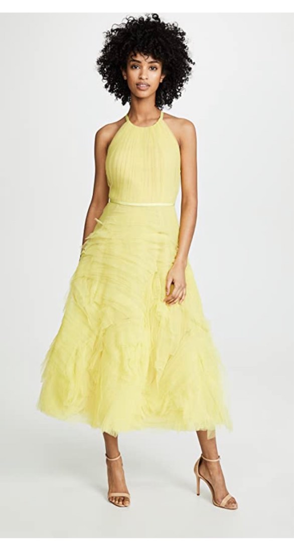 Marchesa notte on sale yellow dress