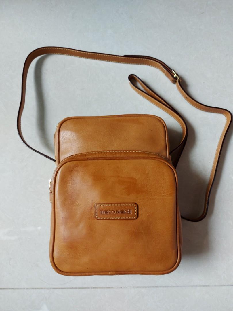 Carousell Bianchi Sling Bag Marco Bianchi Brown Leather Cross