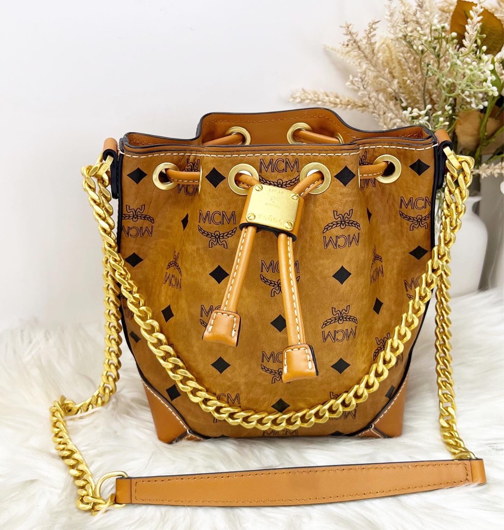 MCM Dessau Chain Bucket Bag Mini Luxury Bags Wallets on Carousell