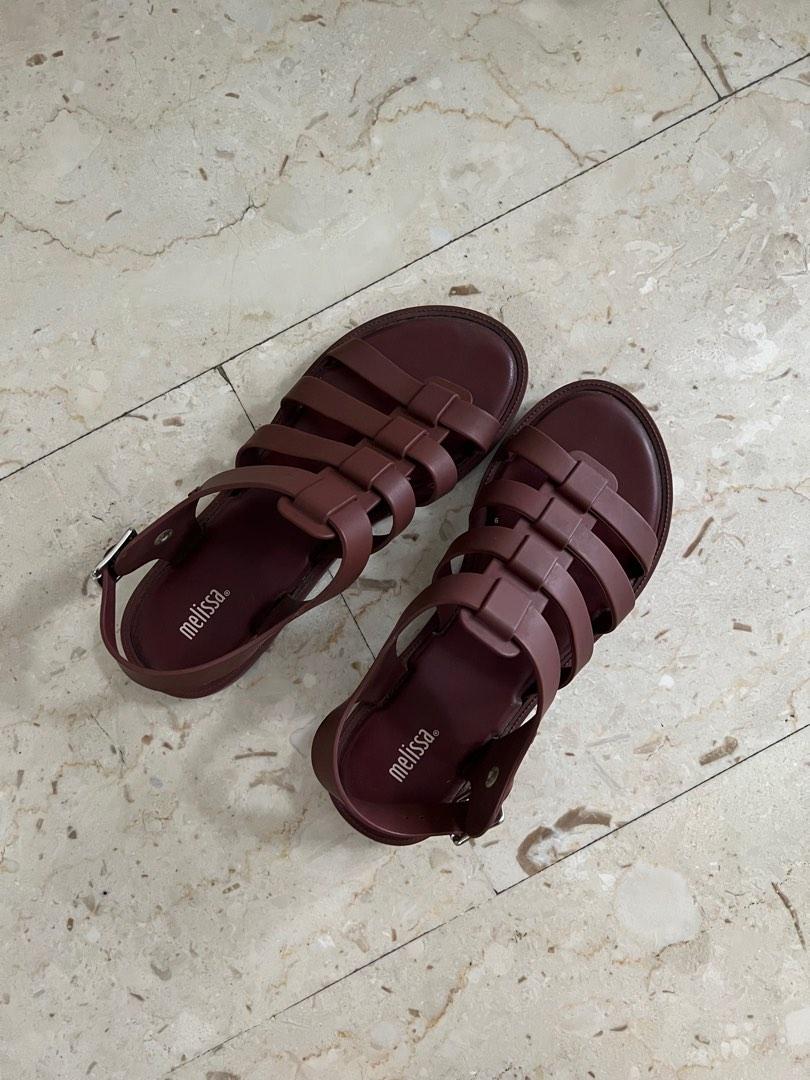 Maroon sandals top