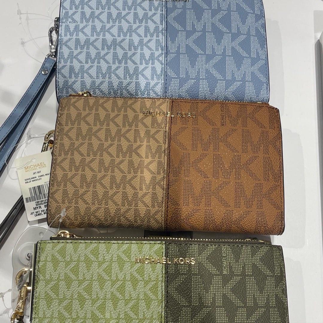 Michael Kors Adele Color-Block Logo Smartphone Wallet in Camel Multi,  Women's Fashion, Bags & Wallets, Purses & Pouches on Carousell