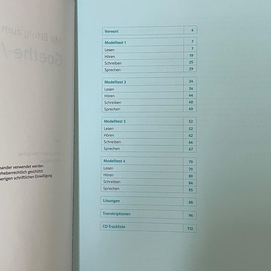 Mit Erfolg zum Goethe-/OSD-Zertifikat (B1) 測驗本+CD 歌德檢定 德文 B1, 書籍、休閒與玩具 ...
