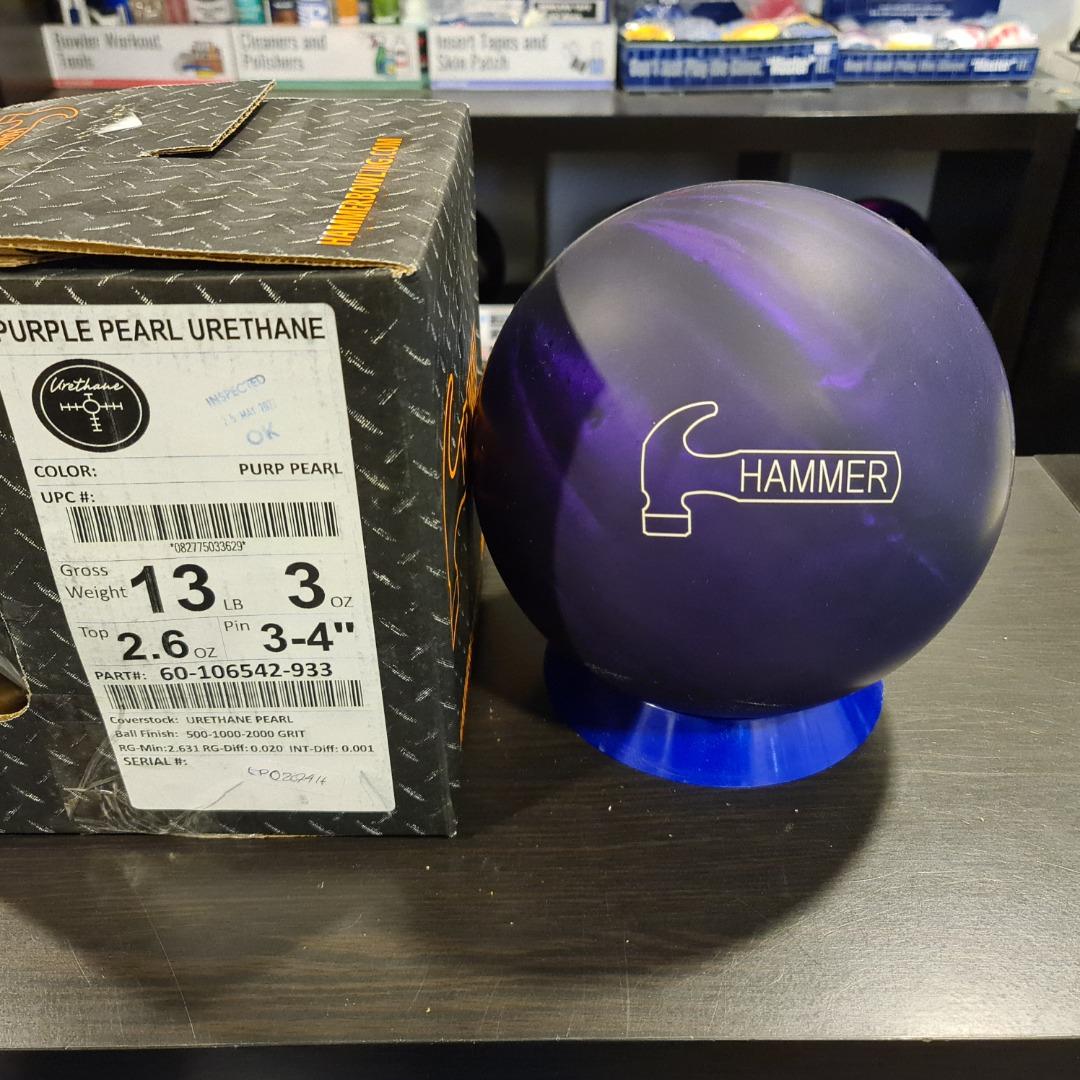 Purple Hammer Bowling Ball Hammer Purple Pearl Urethane