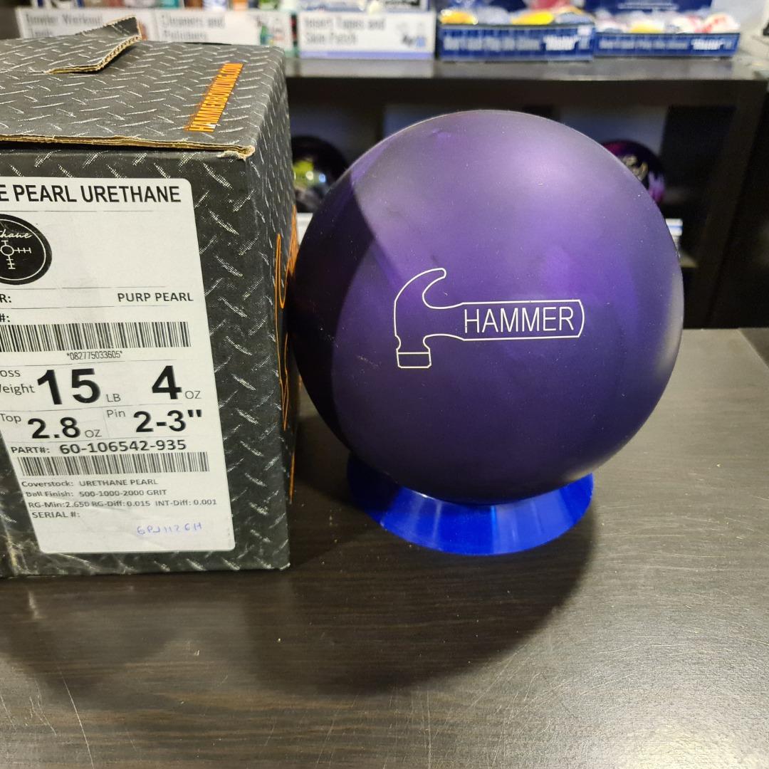 ボール hammer PURPLE PEARL URETHANE 15P Hammer Purple Pearl Urethane Bowling Ball