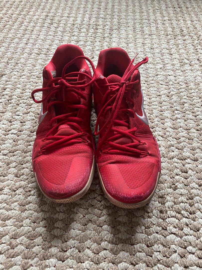 Nike Kyrie 3 Red Suede Basketball Shoes, Men'S Fashion, Footwear, Sneakers  On Carousell