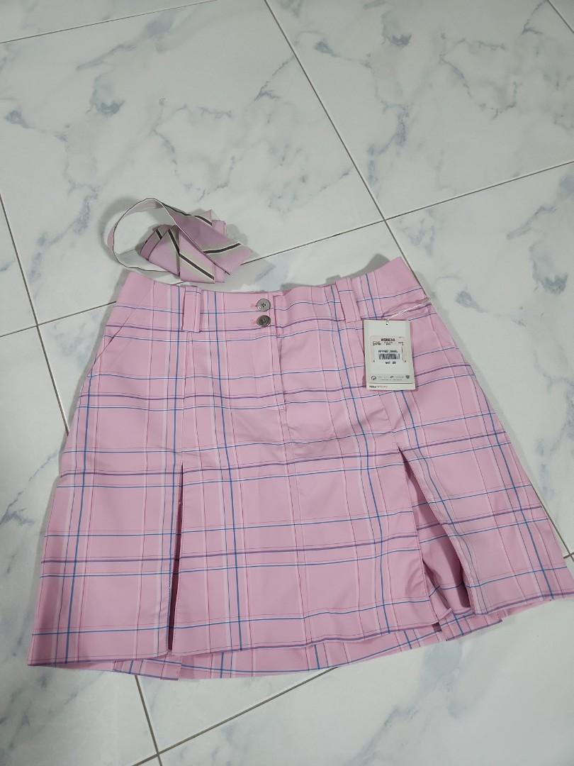 NikeFIT Pink Checkered Golf Skirt Women s Fashion Bottoms