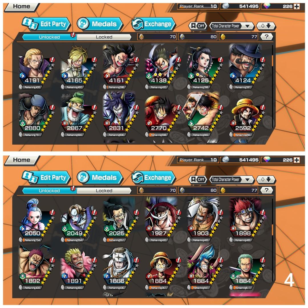 One Piece Bounty Rush Account Shanks v3 Ex, Video Gaming, Gaming