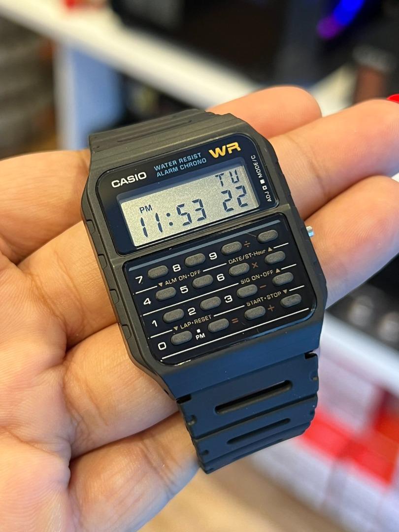 Casio calculator watch black outlet