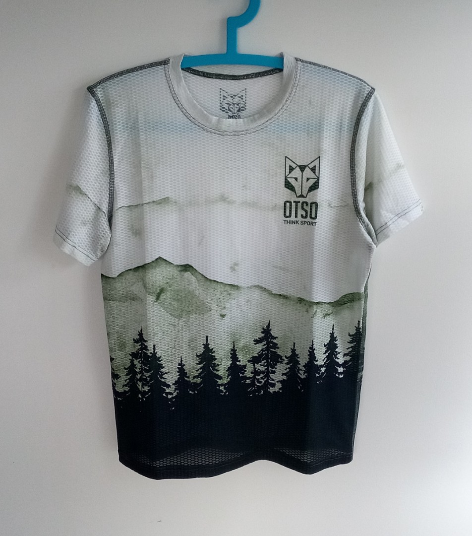OTSO Green Forest Running T Shirt, 男裝, 運動服裝- Carousell
