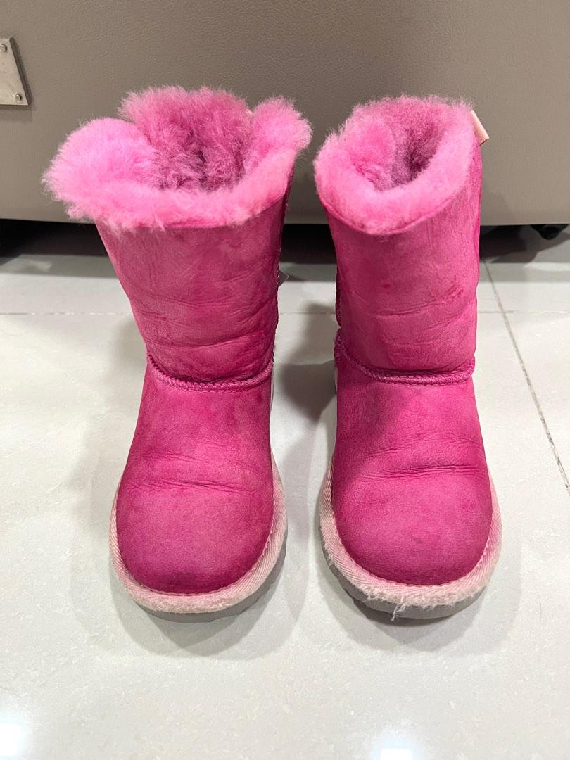 Pink ugg winter boots hot sale