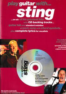 Play guitar with Sting - Songbook plus CD backing tracks - rate mint. FREE SHIPPING.