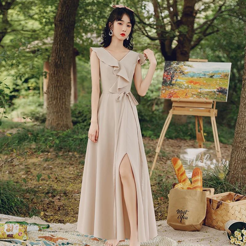 Khaki bridesmaid dresses top