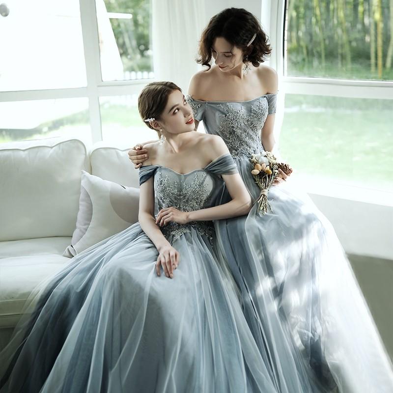 Puffy top evening gowns