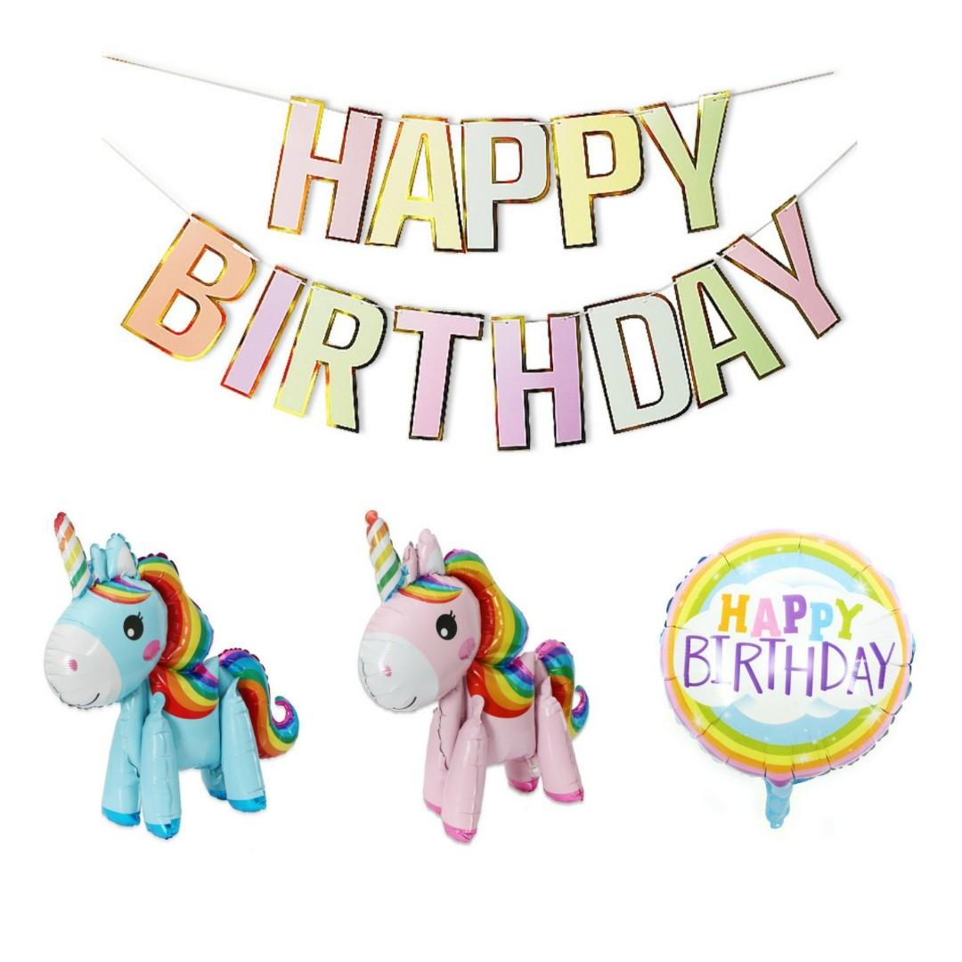 全新pony小馬生日氣球套裝 興趣及遊戲 玩具 遊戲類 Carousell