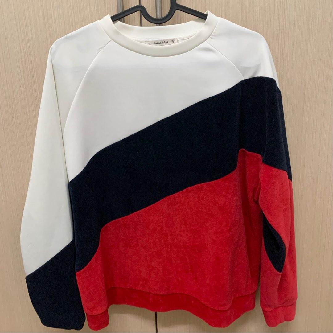 Red white sales black sweatshirt