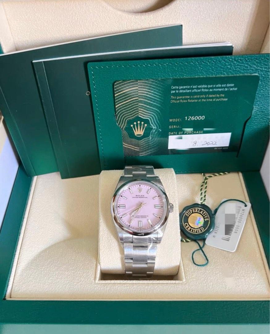 Rolex Oyster Perpetual Pink 36MM 126000, Luxury, Watches on Carousell
