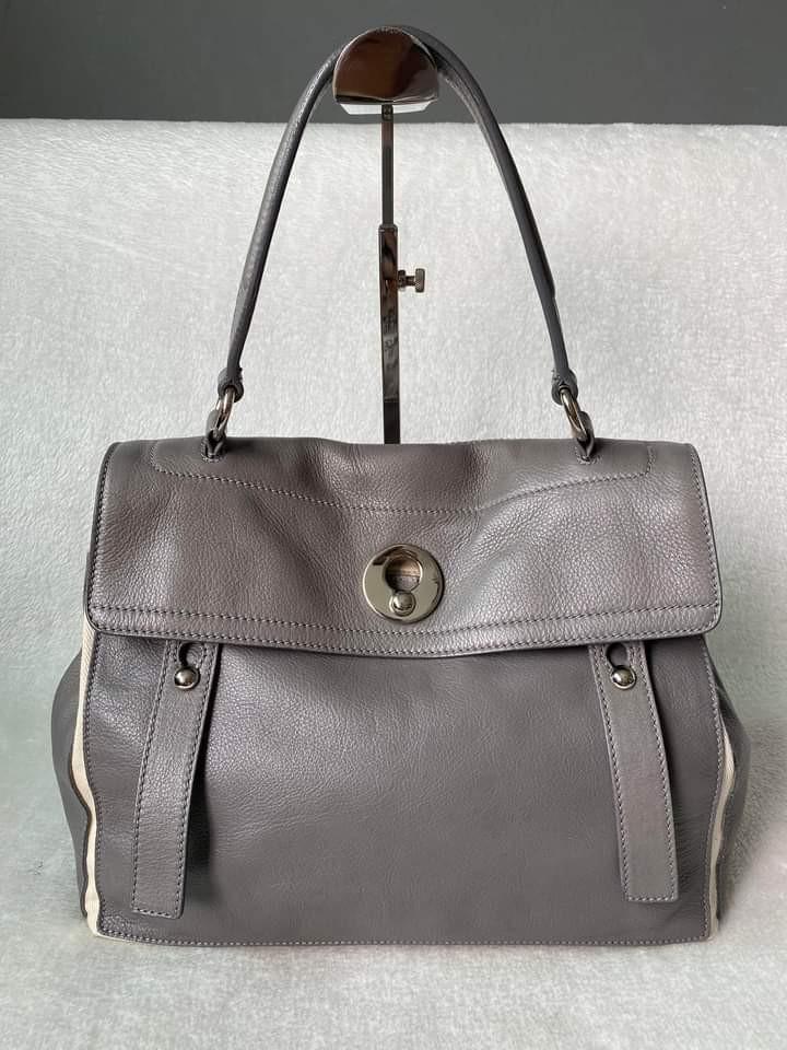 Saint Laurent Muse Small Shoulder Bag (Category: Luxury Bags & Wallets) located in Manila. Submitted by bagislifeshop (Listing ID 1187642918, Image 2). Description: ▪️Saint Laurent Muse Small shoulder bag▪️ ☑️Available in Manila ✅Condition: 8/10 ✅Colour and material: Grey Calf leather and beige fabric ✅Dimensions: 31 x 23 x 14cm ✅Inclusions: replacement dust bag, cards and leather swatch.