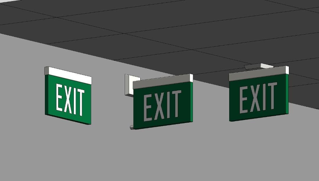 Samcom Electronics Surface Mount Slim Exit Sign SLED-X1-001, Home ...