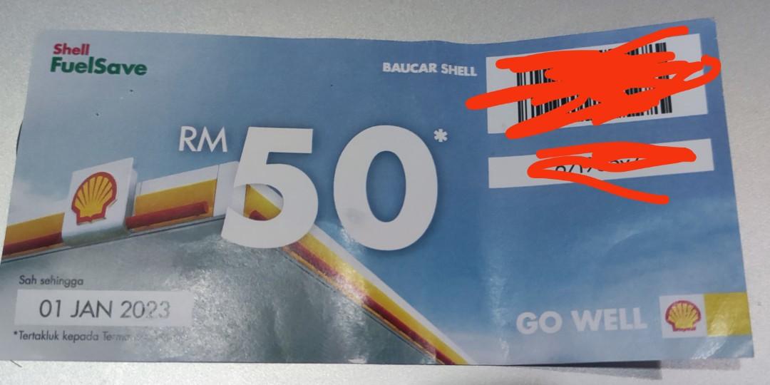 Shell Petrol Voucher RM50, Tickets & Vouchers, Vouchers on Carousell