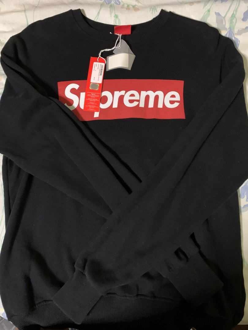 SUPREME SWEATSHIRT BLACK, Men's Fashion, Coats, Jackets and Outerwear on  Carousell