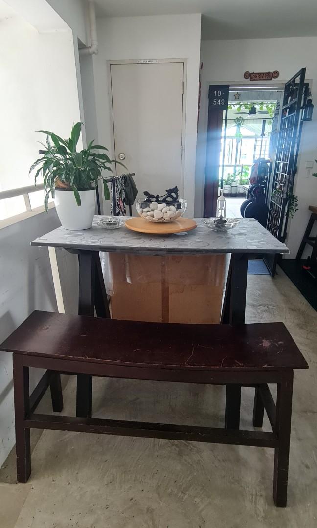 Tall dining table bench shop