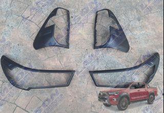 Toyota Hilux Conquest 2022 Headlight and Taillight Cover Black