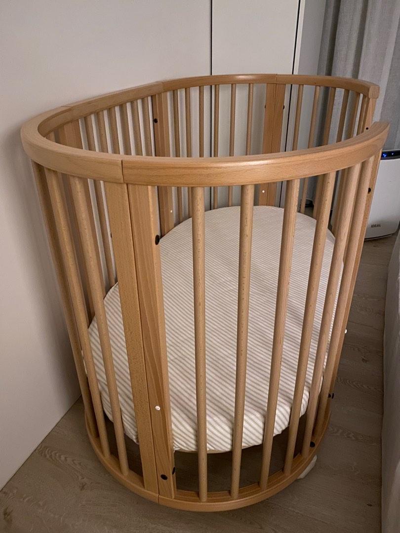 Used Stokke Sleepi Crib with Bed Extensions (Natural), Babies & Kids