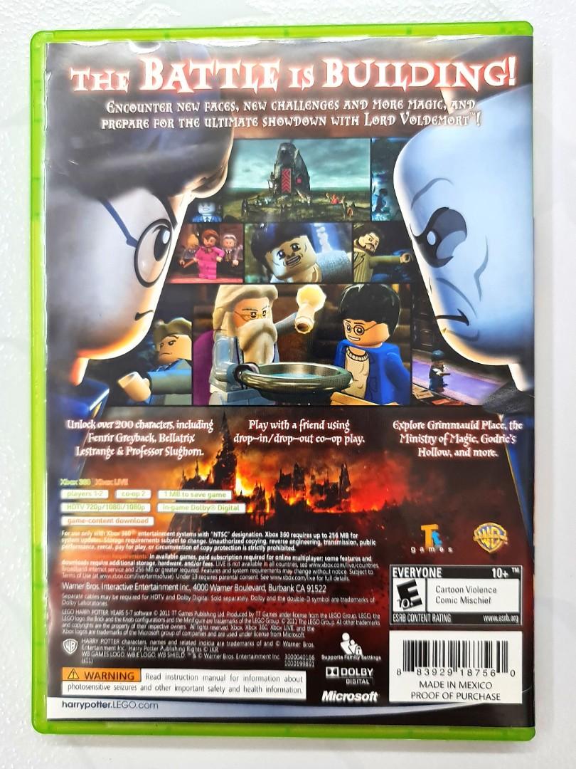 BST2S Video Game for Xbox 360 LEGO Harry Potter Years 5-7 *Rare