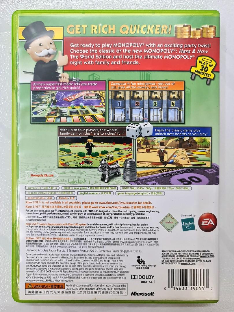 Video Game for Xbox 360 Monopoly Featuring Classic & World Edition