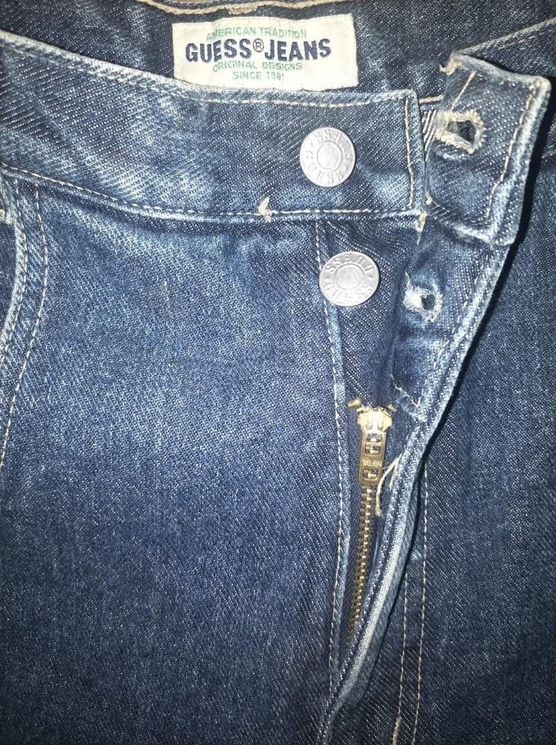 Guess outlet zipper jeans