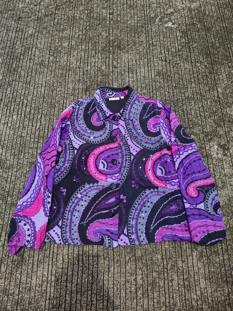 VINTAGE PAISLEY BLAZER, Women's Fashion, Coats, Jackets and Outerwear ...