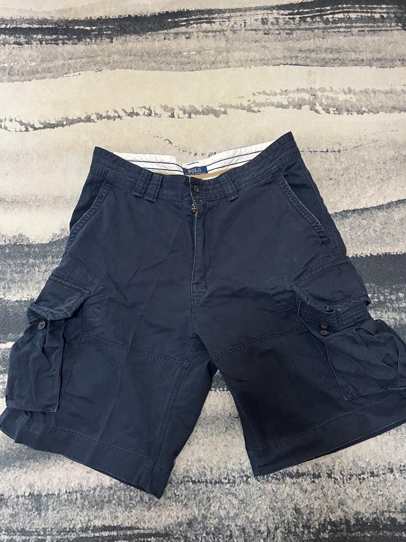 2000'S Ralph Lauren Polo Jeans Company cargo shorts, men's size W37 cotton ivory Vintage Second Hand