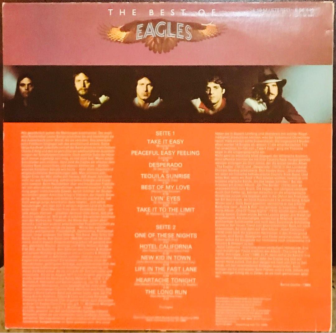 Vinyl Record - Eagles - The Best of Eagles LP, Hobbies & Toys, Music ...