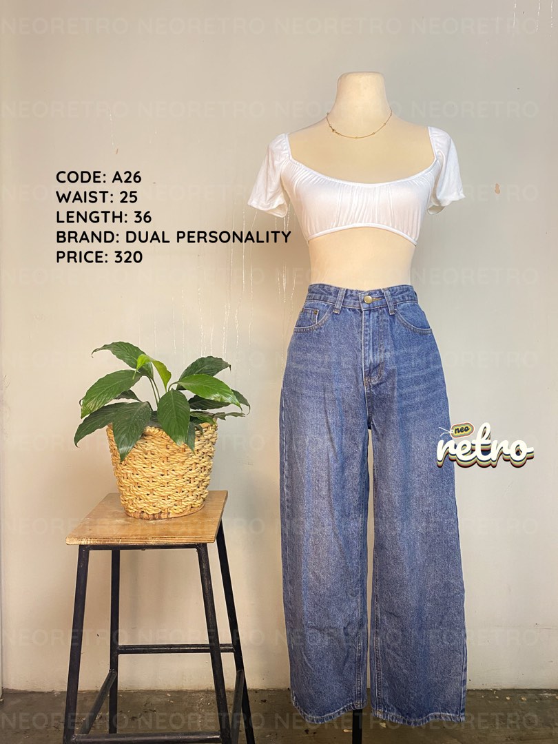 Wideleg & Baggy Pants, Women's Fashion, Bottoms, Jeans on Carousell