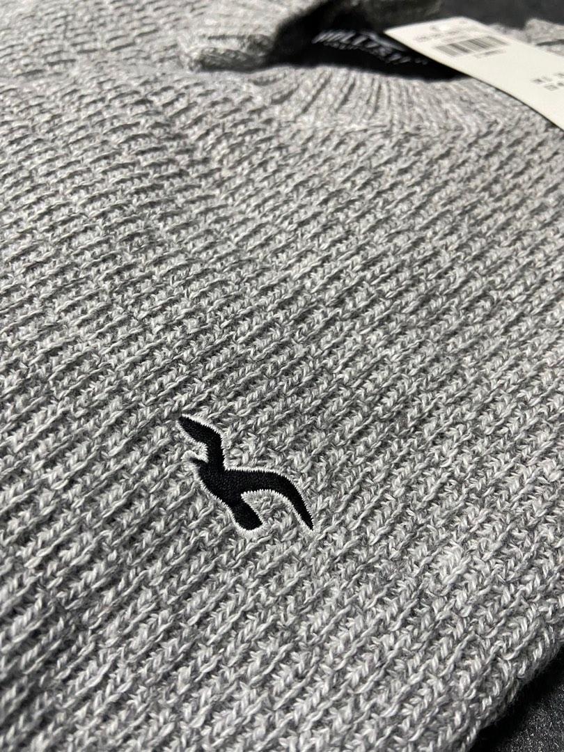 XS Authentic Hollister Textured Crewneck Sweater Men s Fashion Coats Jackets and Outerwear on Carousell