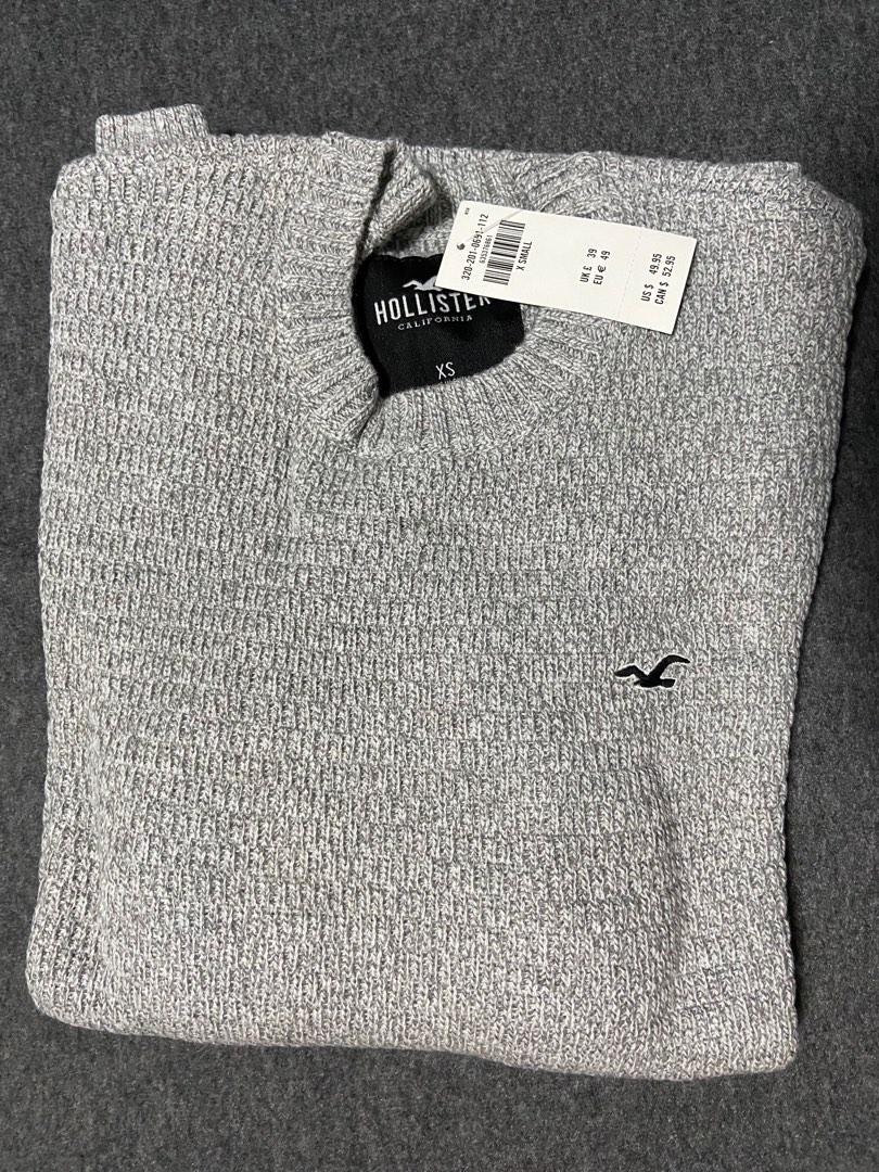 XS Authentic Hollister Textured Crewneck Sweater Men s Fashion Coats Jackets and Outerwear on Carousell